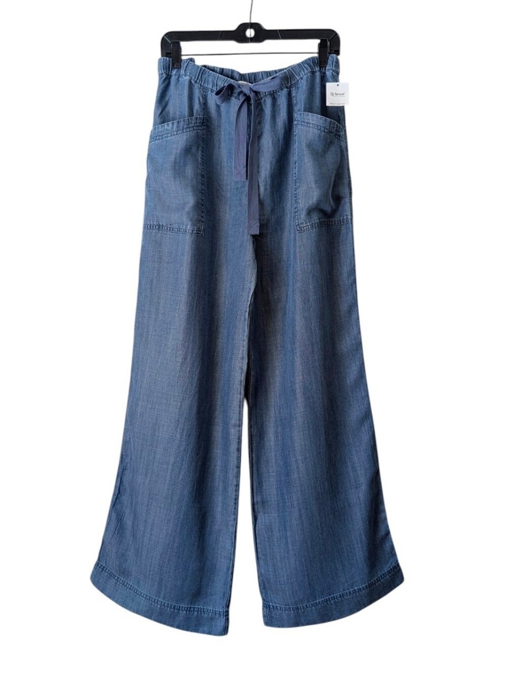 Velvet Heart Tencel Pull On Drawstring Waist Wide Leg Denim Pants XL NWT